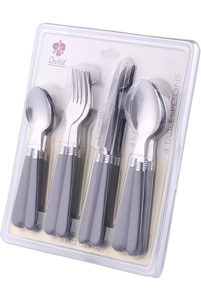 ORCHID 16PCS CUTLERY SET GREY
