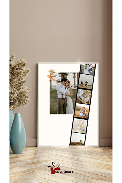 Store Sevgiliye Film Şeridi Tablo 2 - 21*30 Ölçü (İNCE KENAR PLASTİK ÇERÇEVE)