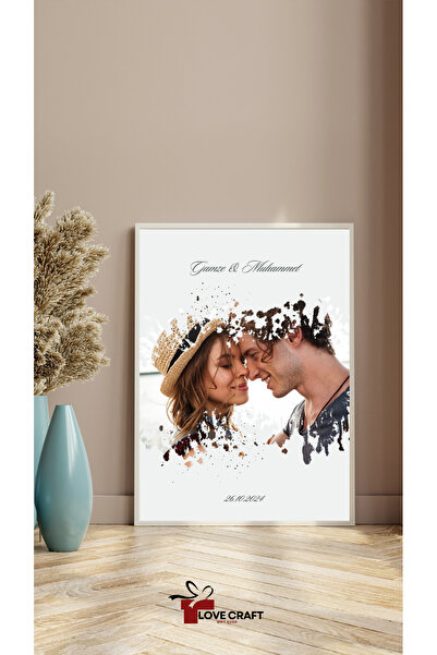 Store Sevgiliye Anlamlı Günlere Ait Kişiye Özel Tablo - 21*30 Ölçü (İNCE KENA...