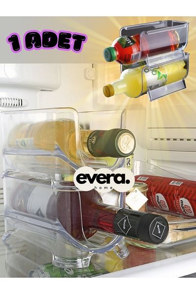 Evera Home 1 Piece Refrigerator Bottle Organizer, Bottle Organizer, Floor Layer Stackable