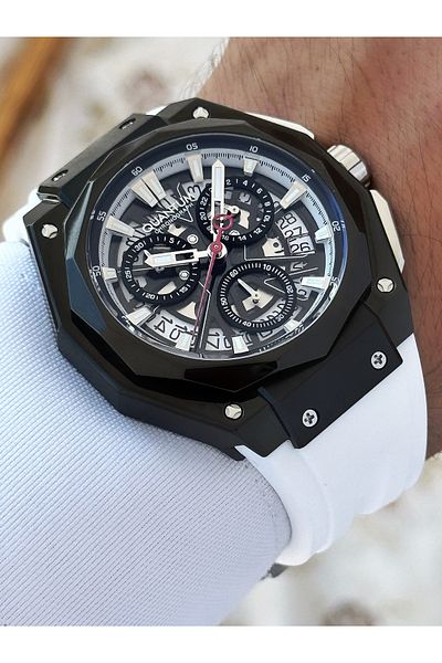 Quantum Function Silicone Cord Men's Wrist Watch 1097.653