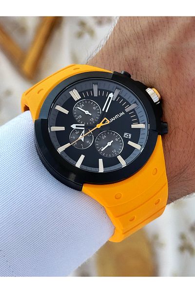 Quantum Function Silicone Cord Men's Wrist Watch 1004.654