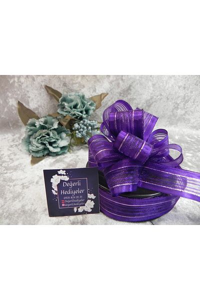 Değerlihediyeler Κορδέλα μωβ Gülbant 2,5 cm 20 Mt.