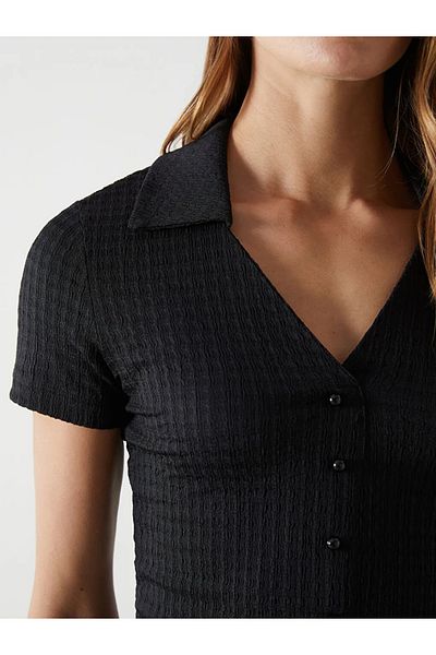 LC Waikiki Γυναικεία μπλούζα με υφή LCW Vision Polo Neck