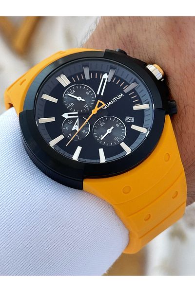 Quantum Function Silicone Cord Men's Wrist Watch 1004.654