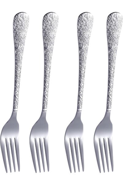 ORCHID مجموعة فنية من 4 شوك من الفولاذ المقاوم للصدأ من DEStainless SteelERT