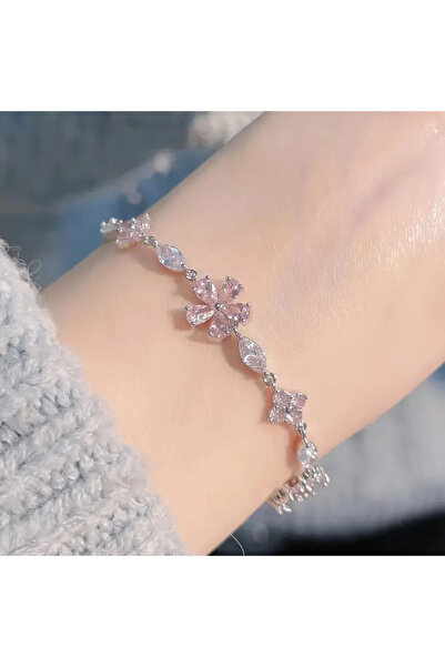 ZİRKONYUM Pembe Pinterest Zirkonyum Kiraz Çiçeği Bileklik