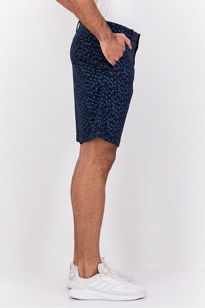 Perry Ellis شورت رجالي أساسي بطبعة كاملة، أزرق داكن