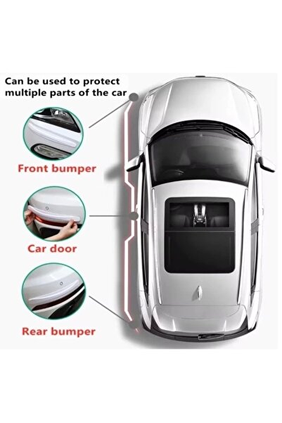 alisverisdevi Car Bumper Protector Carbon Patterned Black