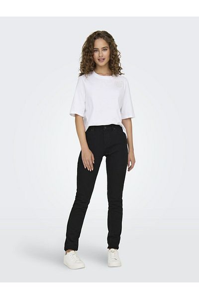 ONLY Tricou alb pentru femei Onlantonia Life S/s Tee Box Jrs 15343544-Brightwhi