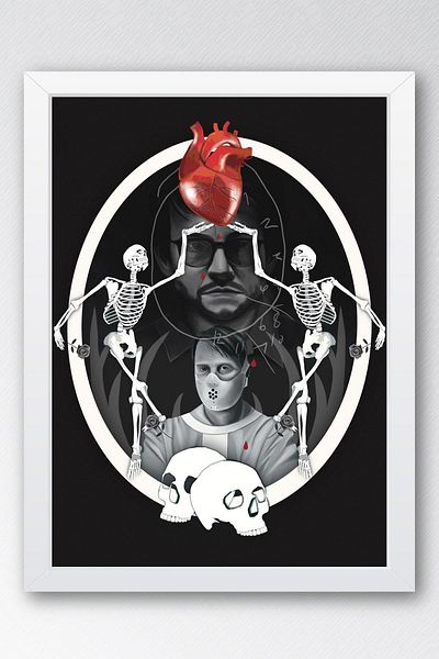 Saturn Pictură înrămată Hannibal - Poster de afiș de serie
