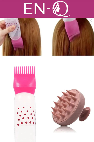 ENQ Πακέτο περιποίησης μαλλιών 2 - Μπουκάλι βαφής μαλλιών με χτένες και χτένα...