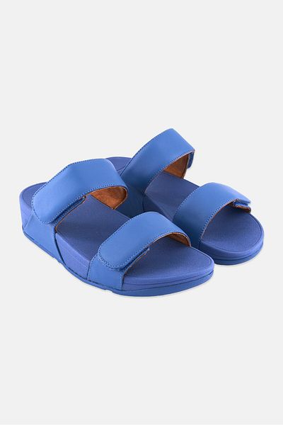 Fitflop Women Lulu Adjustable Slip On Sandals, Blue