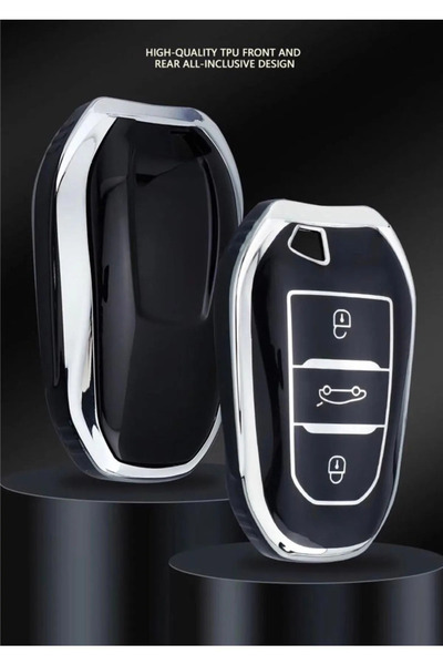 bigkey OPEL 2020 - CORSA, GRANDLAN, COMBO, ASTRA Carcasa de protectie fara cheie, Negru Argintiu