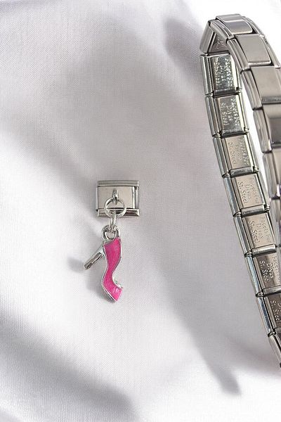 Lynare Pink Heeled Dangle Italian Charm Bracelet - 1 Piece