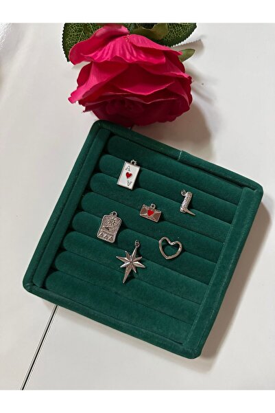 MİOSA Rodyum Kaplama 6'lı Kolye Ucu Seti