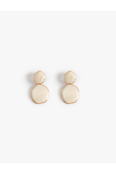 Koton Jewelled Geometric Earrings Zinc Alloy