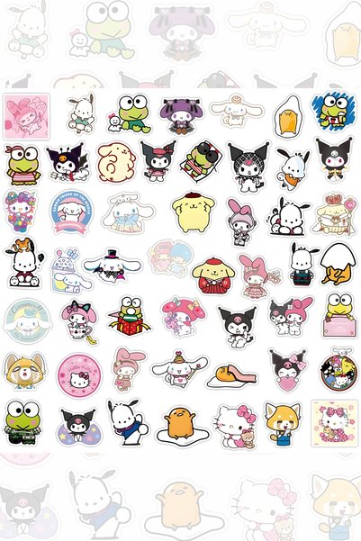 Grafikup 100 Cute Sticker Set - Pen Laptop Notebook Water Bottle Label