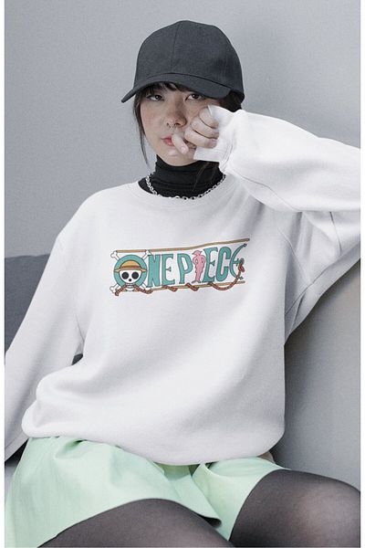 Fuddy Moda Φούτερ με στάμπα με στάμπα One Piece Unisex Anime
