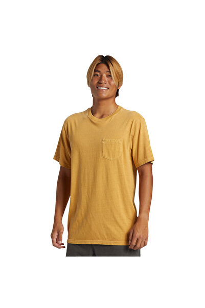 Quiksilver Salt Water Pkt Swp Men's Yellow T-Shirt Men's T-Shirt Aqyzt09558