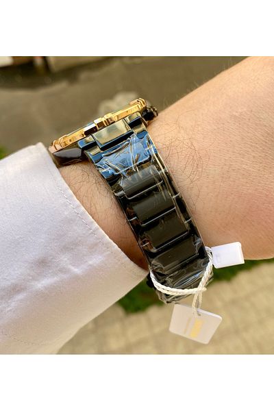 Reward Chaperone Steel Waterproof Black Color Mens Wrist Watch Valentine Mens Gift