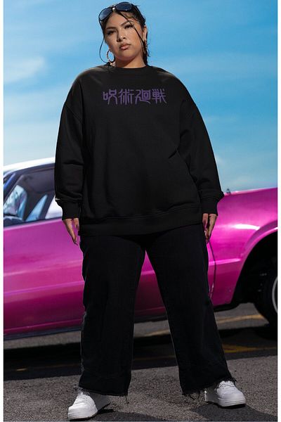 Fuddy Moda Gojo Satoru Unisex Oversize Hoodless Sweatshirt - Back Print, Jujutsu Kaisen Anime Design