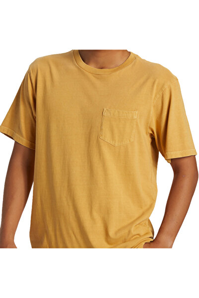 Quiksilver Salt Water Pkt Swp Men's Yellow T-Shirt Men's T-Shirt Aqyzt09558