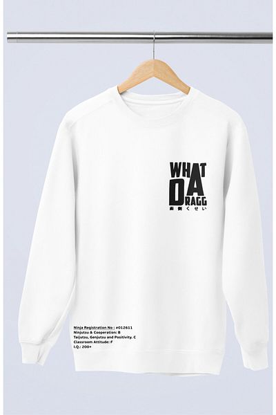 Fuddy Moda Unisex Shikamaru Nara φούτερ χωρίς κουκούλα με στάμπα στην πλάτη, φούτερ Naruto με θέμα Anime Oversize