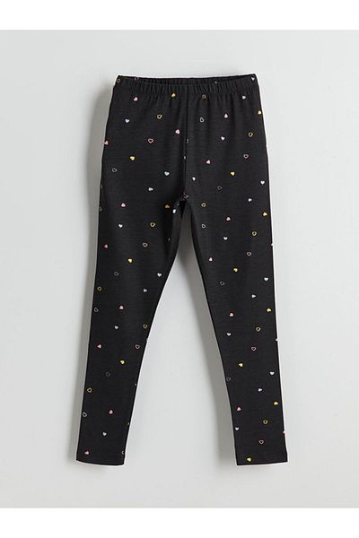 LC Waikiki New Season Elastic Waist Floral Girls' Leggings - S5Ki80Z1