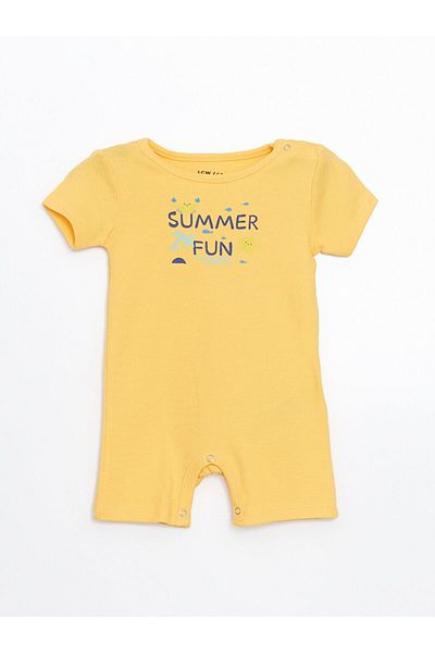 LC Waikiki New Season Crew Neck Cotton Baby Boy Jumpsuit - S5Jl47Z1