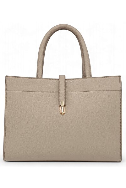 Evident Soft Textured Hand and Briefcase with Cream Lock Detail