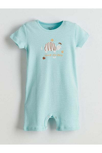 LC Waikiki Salopetă LCW ECO Turcoaz Crewneck Bumbac pentru băieți