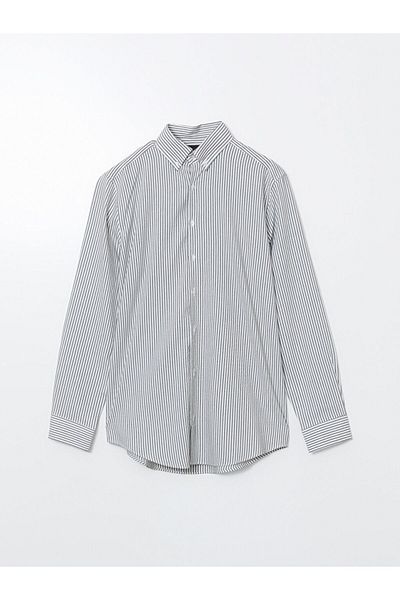 LC Waikiki Ανδρικό μακρυμάνικο ριγέ πουκάμισο LCW Vision Regular Fit