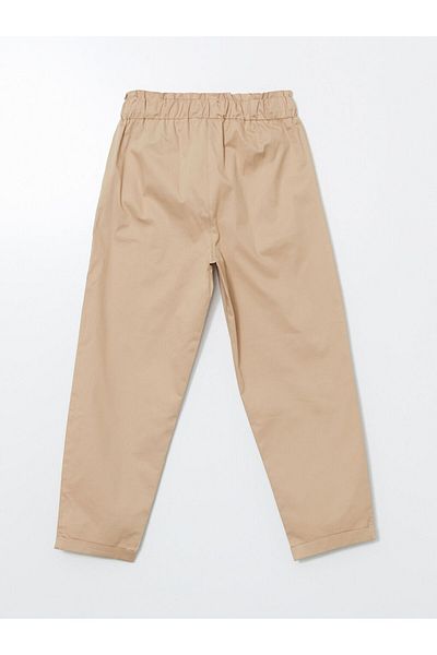 LC Waikiki Pantaloni de damă LCW Vision bej cu talie elastică
