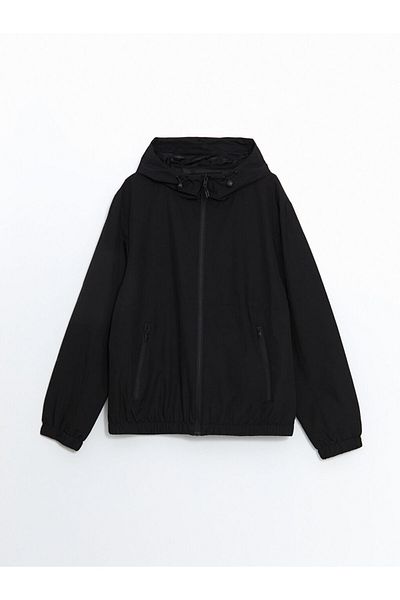 LC Waikiki Ανδρικό αδιάβροχο XSIDE Black Standard Mold Hooded