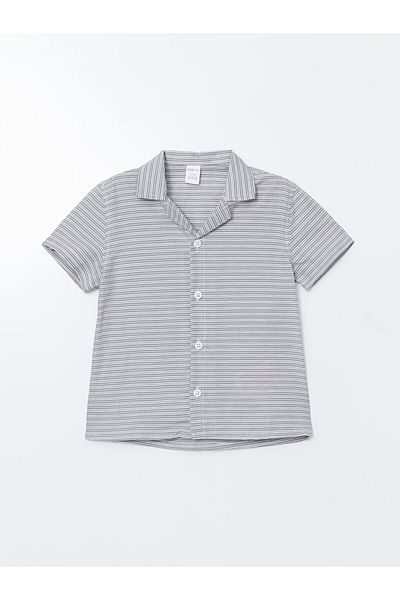 LC Waikiki New Season Short Sleeve Striped Boy's Shirt - S5Id85Z1