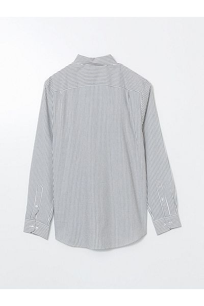 LC Waikiki Ανδρικό μακρυμάνικο ριγέ πουκάμισο LCW Vision Regular Fit