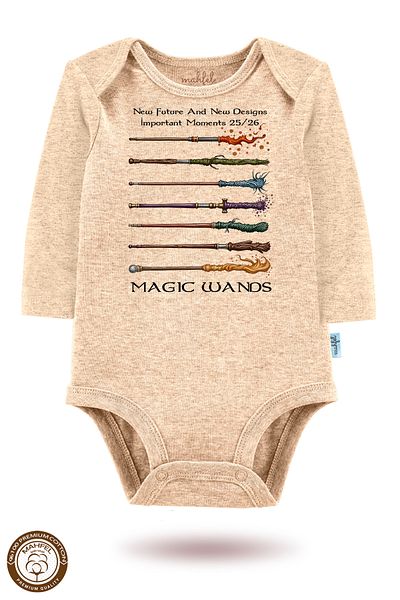 MAHFEL 100% Cotton 3-Piece Organic Printed Snap Fastener Baby Bodysuit
