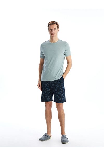 LC Waikiki Ανδρικές πιτζάμες με στάμπα με λαιμόκοψη New Season - S50463Z8
