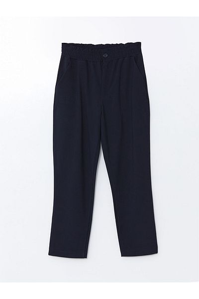 LC Waikiki Lcw Modest Navy Blue Elastic Waist Women's Trousers