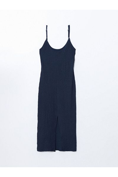 LC Waikiki Γυναικείο φόρεμα με υφή LCW Vision U-Neck