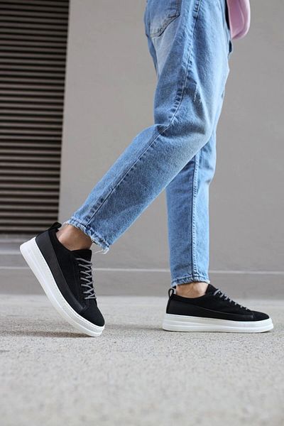 TB Terzi Bey Terzi Bey Sneakers Shoes 010 Black Suede (White Sole)