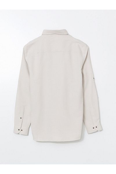 LC Waikiki Ανδρικό μακρυμάνικο πουκάμισο Dobby LCW Vision Slim Fit