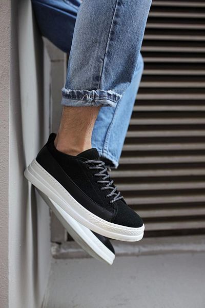 TB Terzi Bey Terzi Bey Sneakers Shoes 010 Black Suede (White Sole)