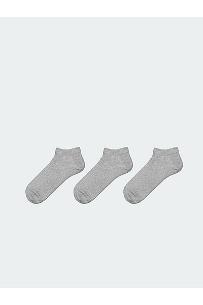 LC Waikiki Ανδρικά μποτάκια LCW ECO Grey Κάλτσες 3 τεμαχίων