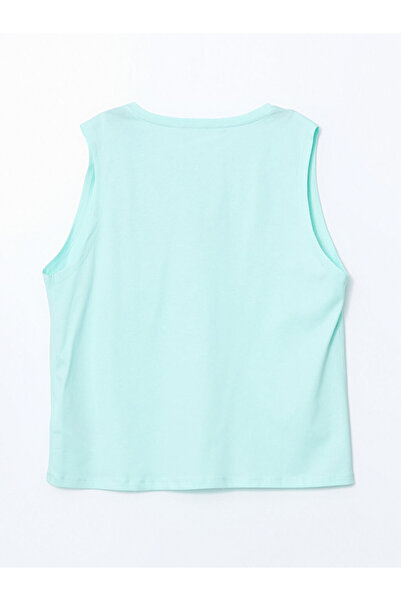 LC Waikiki Set pijama capri pentru femei LCW DREAM cu decolteu rotund