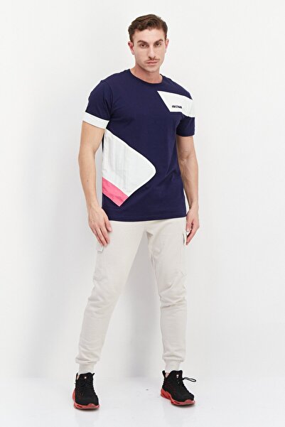 Asics Men Sportswear Fit Short Sleeve Running T-Shirts, Navy Combo