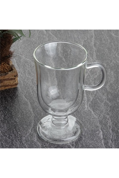 Romans Çift Cidarlı Cam Kupa 260 ml