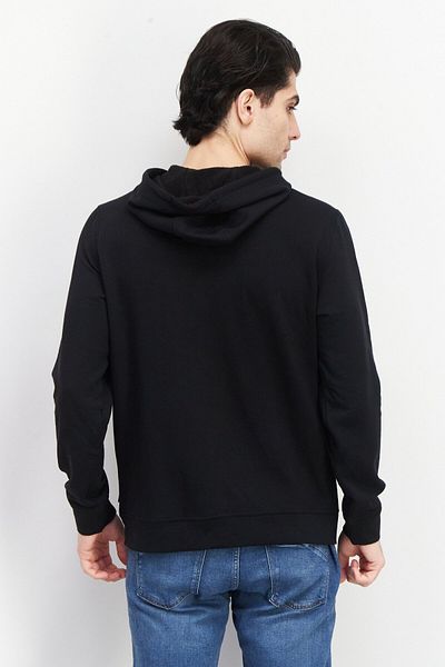Mondetta Men Hooded Neck Solid Long Sleeves Sweatshirt, Black