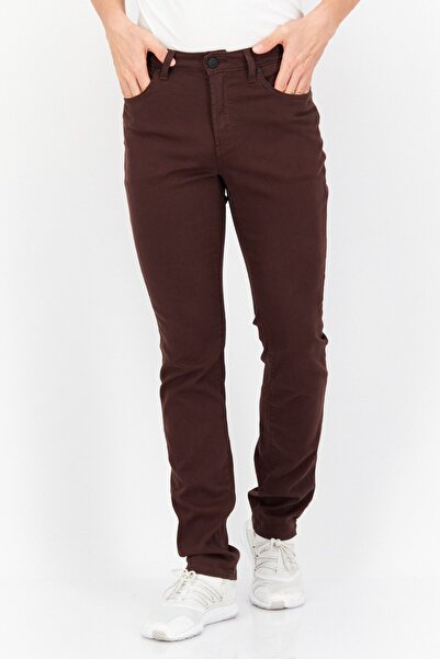 Monfrere Men Skinny Fit Plain Non Stretchable Jeans, Brown